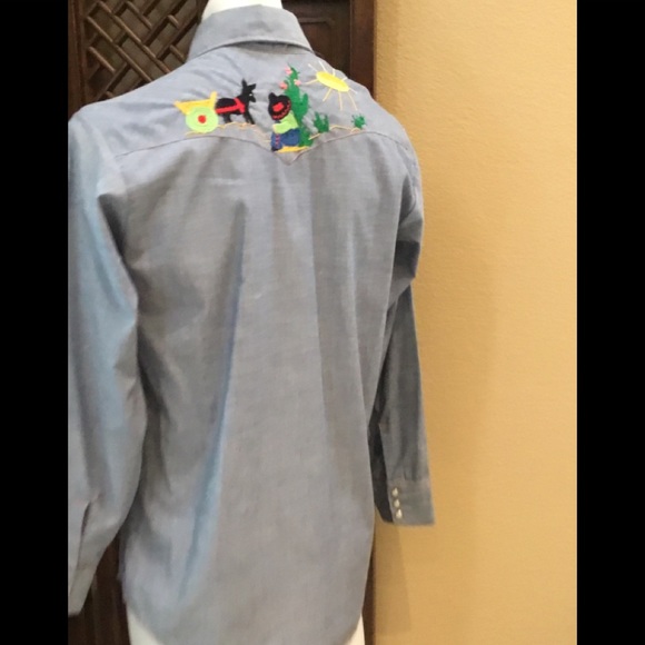 🔥 VINTAGE JCPENNEY EMBROIDERED SHIRT SIZE MEDIUM - Picture 6 of 8